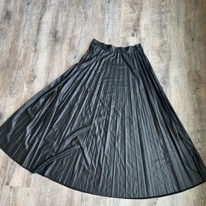 ZARA Faux Leather Midi Skirt (Size XS)